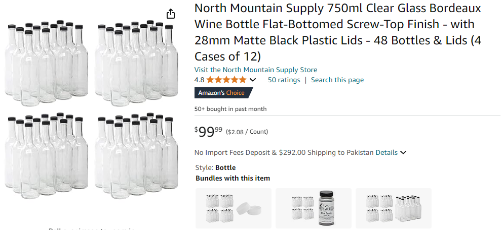 North Mountain Supply 750ml Clear Glass Bordeaux Wine Bottles Review